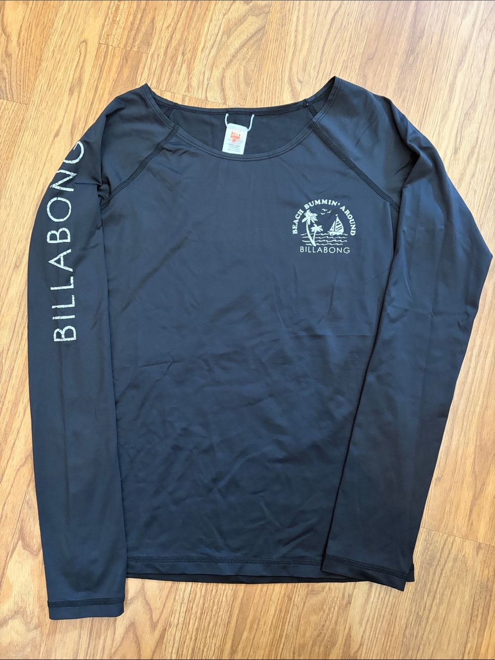 Billabong Black Long-Sleeve Logo Rash Guard